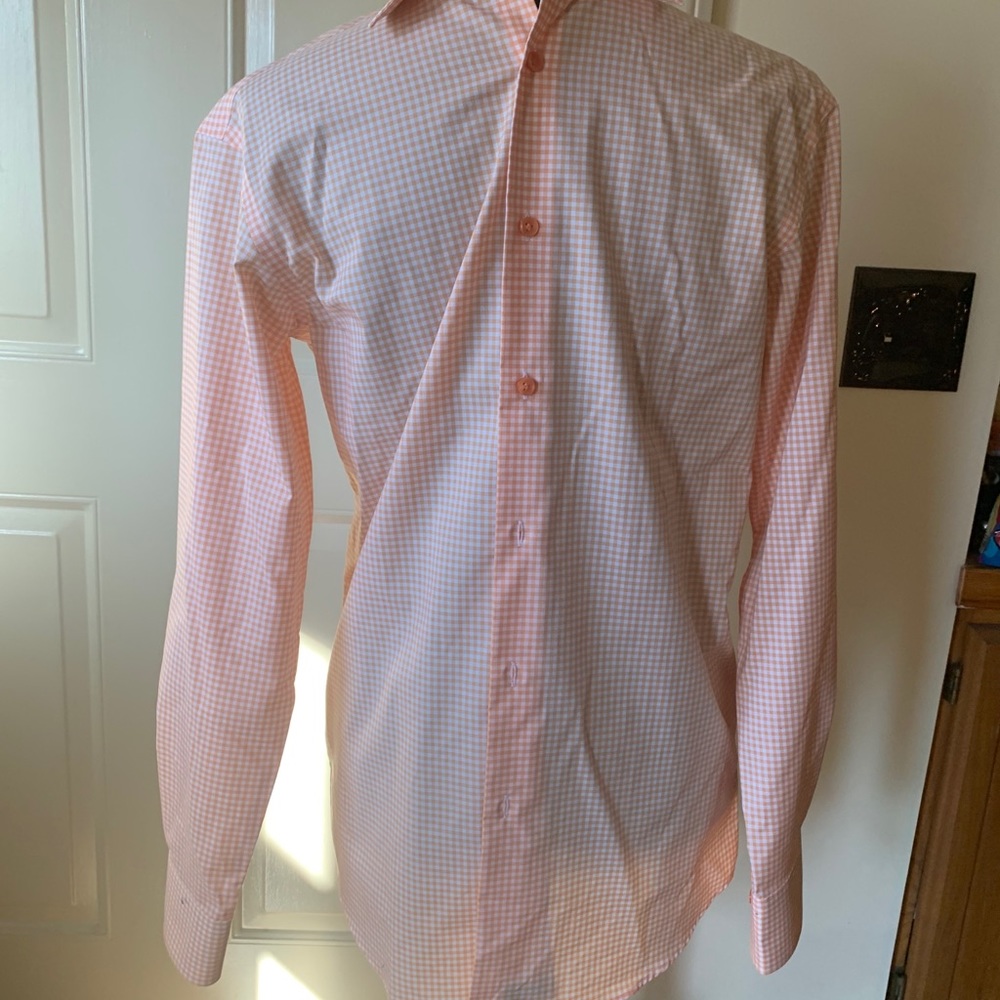 BLU NWOT orange men’s button down dress shirt